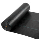 VEVOR nezāļu barjeras audums smagai slodzei, 1,8 x 76,2 m, 141,7 g/m² austs ainavu segums, nezāļu ierobežošanas pārklājums dārzam, ģeotekstila pamatne, melns