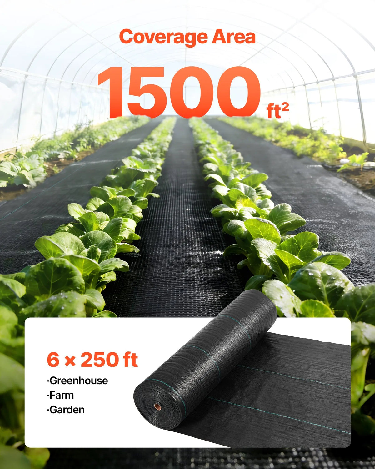 VEVOR nezāļu barjeras audums smagai slodzei, 1,8 x 76,2 m, 141,7 g/m² austs ainavu segums, nezāļu ierobežošanas pārklājums dārzam, ģeotekstila pamatne, melns