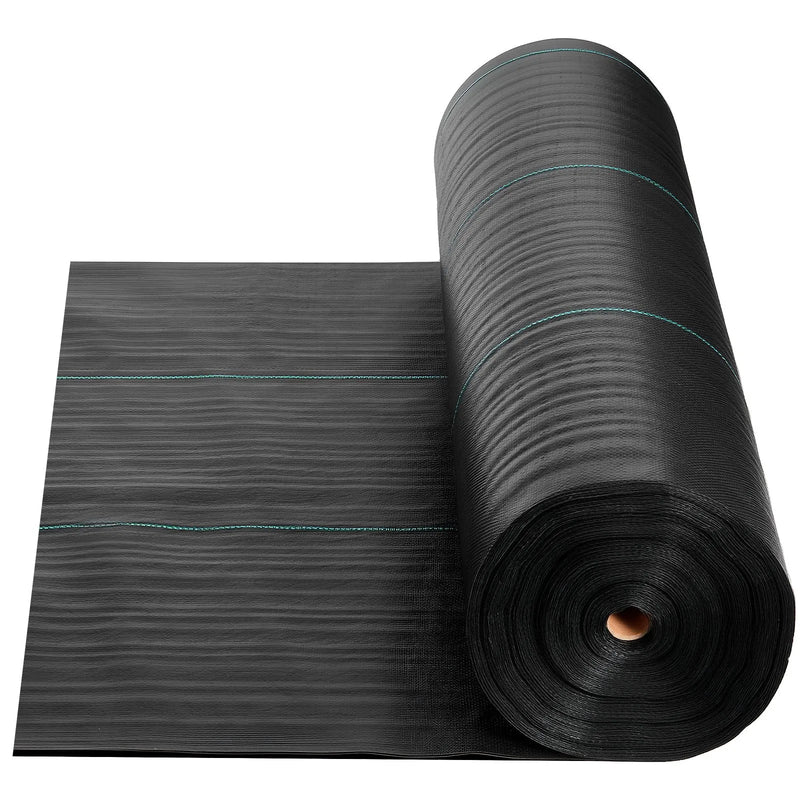 VEVOR nezāļu barjeras audums smagai slodzei, 1,8 x 76,2 m, 141,7 g/m² austs ainavu segums, nezāļu ierobežošanas pārklājums dārzam, ģeotekstila pamatne, melns