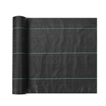 VEVOR nezāļu barjeras ainavu audums, 2 × 100,6 m smagās klases dārza nezāļu audums, austs PP nezāļu kontroles audums, piebraucamā ceļa audums, ģeotekstila audums ainavu veidošanai, zemes segums, nezāļu bloķēšanas paklājs, melns