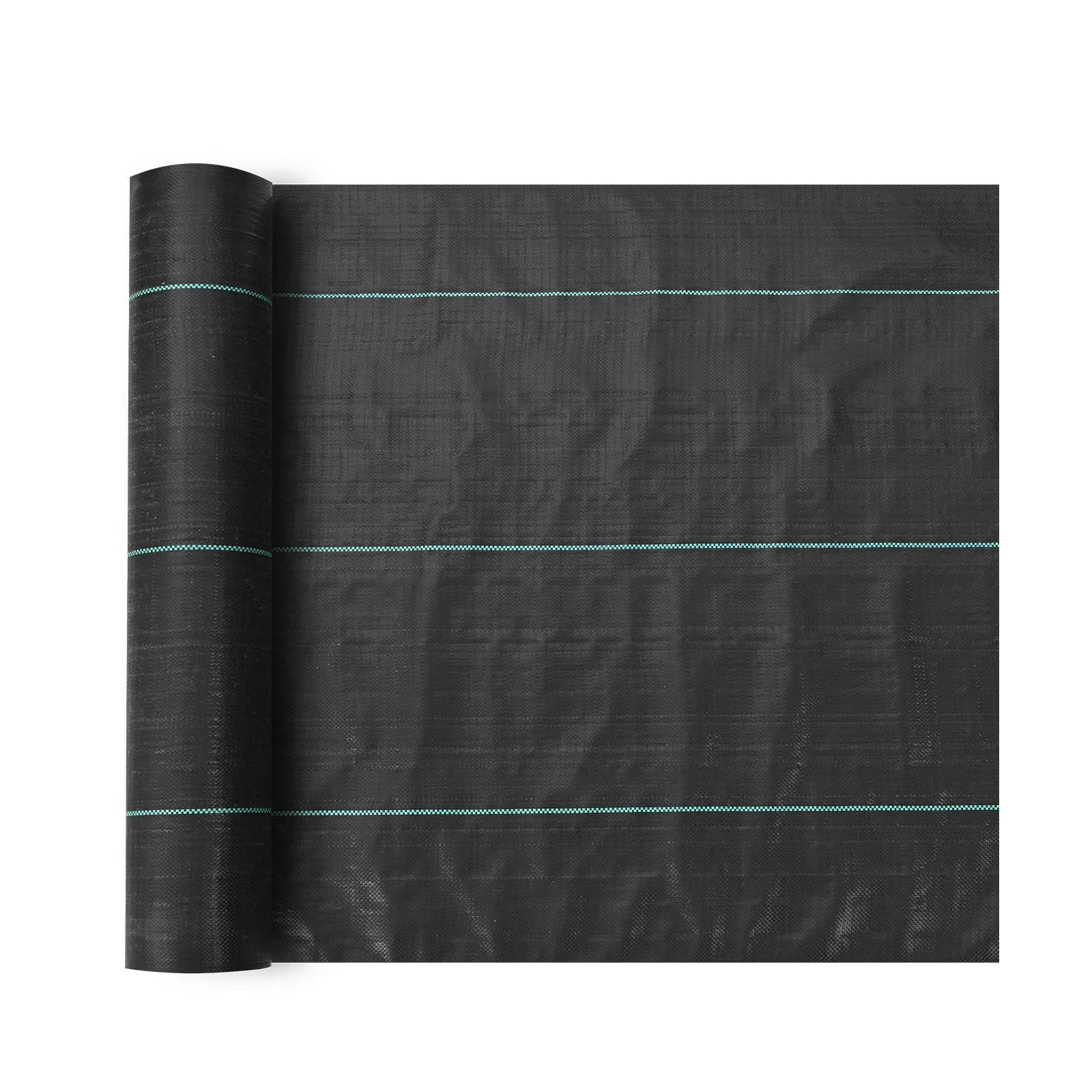 VEVOR nezāļu barjeras ainavu audums, 2 × 100,6 m smagās klases dārza nezāļu audums, austs PP nezāļu kontroles audums, piebraucamā ceļa audums, ģeotekstila audums ainavu veidošanai, zemes segums, nezāļu bloķēšanas paklājs, melns