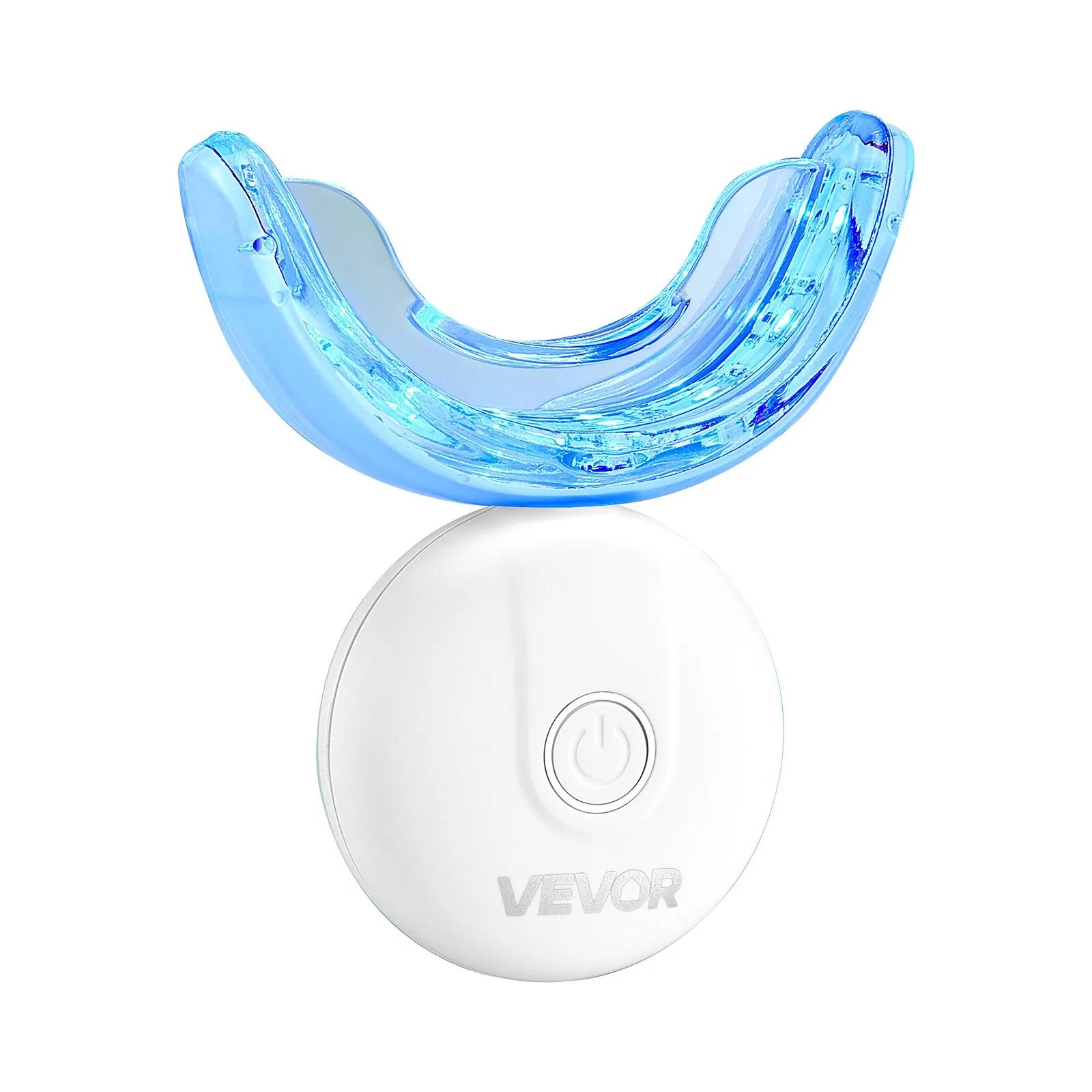 VEVOR zobu balināšanas komplekts ar LED gaismu, 32 LED paātrinātājgaismas, balināšanas sloksnēm, pildspalvām un gēla šļircēm, U veida uzgali, pārnēsājams bezvadu komplekts noturīgu traipu ātrai un efektīvai noņemšanai
