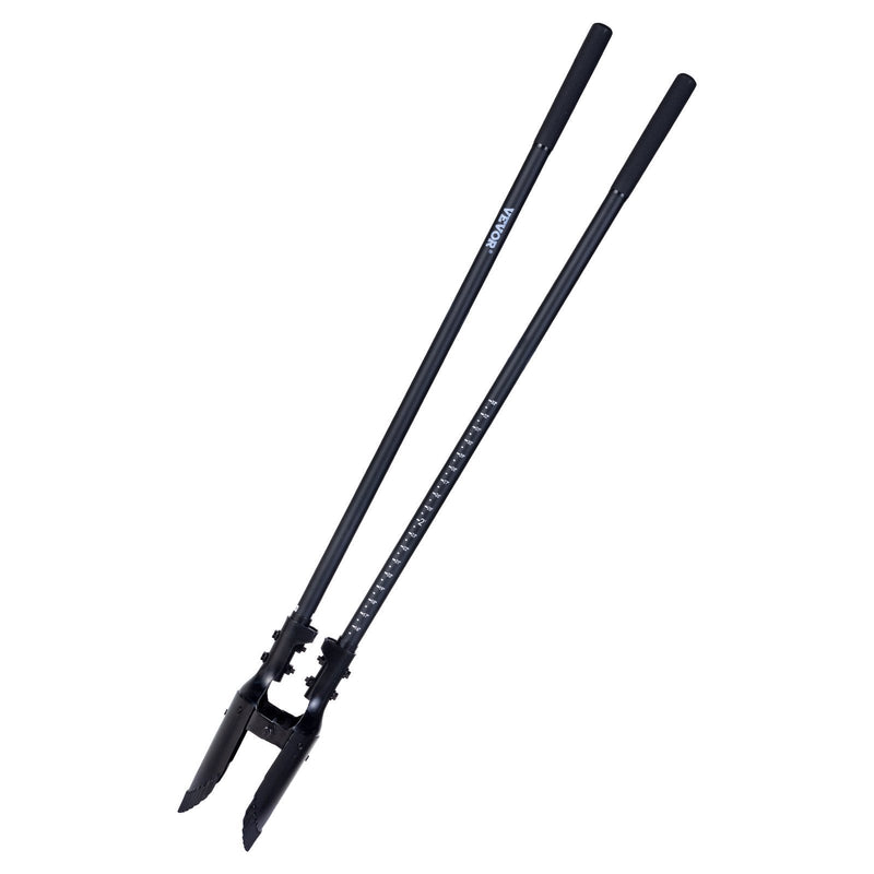 VEVOR cauruma rakšanas lāpsta ar stiklašķiedras kātu un mēroga atzīmēm, 1460 mm