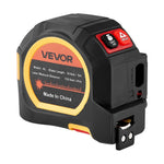 VEVOR 2-in-1 lāzera mērierīce ar 41 m lāzera mērījumu un 4,8 m magnētisku ruleti, uzlādējama, ar garuma, laukuma, tilpuma un nepārtrauktās mērīšanas režīmiem, mērvienības m/ft/in/ft+in, piemērota ārdarbiem un dekorēšanai
