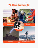 Survival First Aid Kit, 250 toodet, ellujäämisvarustus ja -tarbed, hädaabikomplektid meestele ja naistele telkimiseks, paadisõiduks, maavärinateks, matkamiseks, jahiks ja väliseiklusteks.