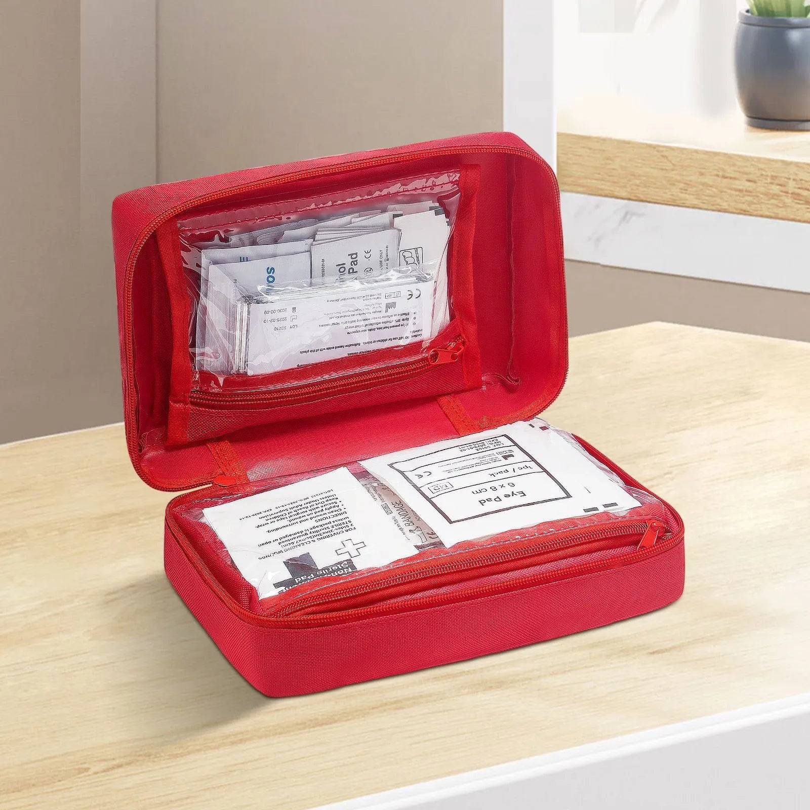 Pirmās palīdzības komplekts, 500 vienības, neatliekamās medicīnas piederumi mājai, automašīnai, birojam, ceļošanai, kempingam, kravas automašīnai, pārgājieniem, sportam, transportlīdzekļiem un āra ārkārtas situācijām