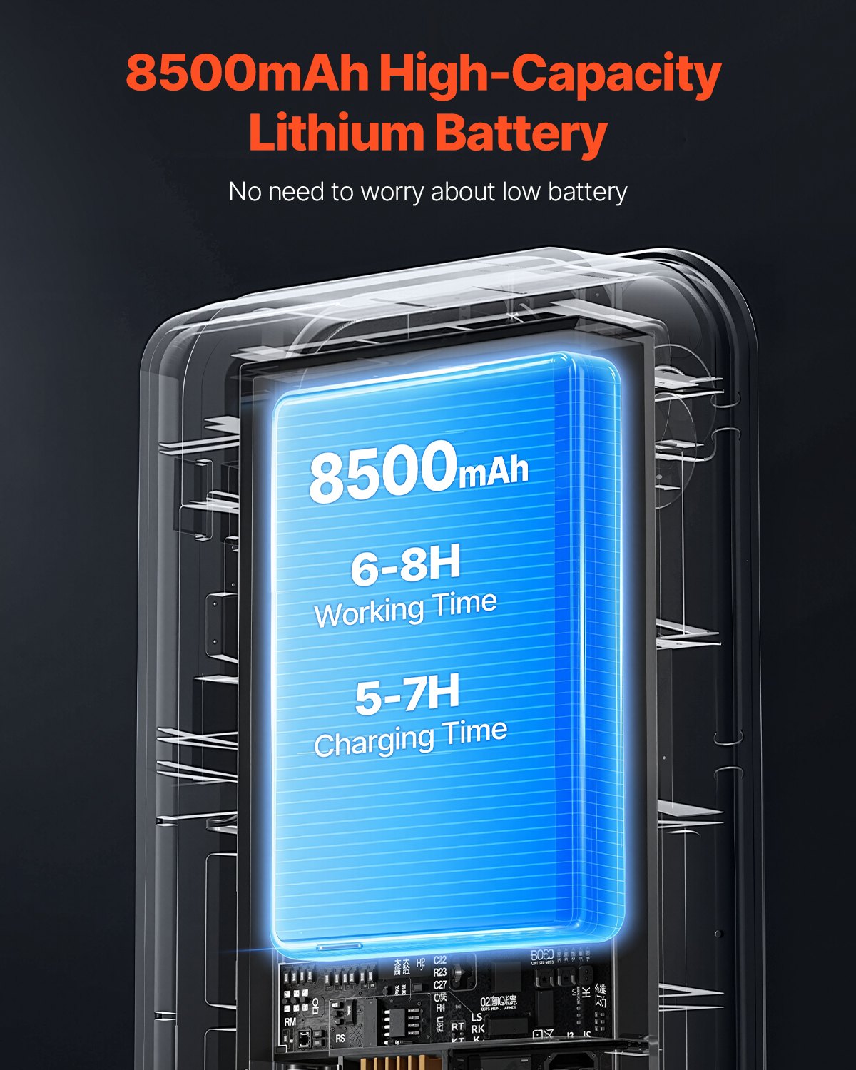 VEVOR kanalizācijas kamera 50 m, 10,92 cm kanālu kamera ar 6 regulējamām LED gaismām un 16GB atmiņas karte
