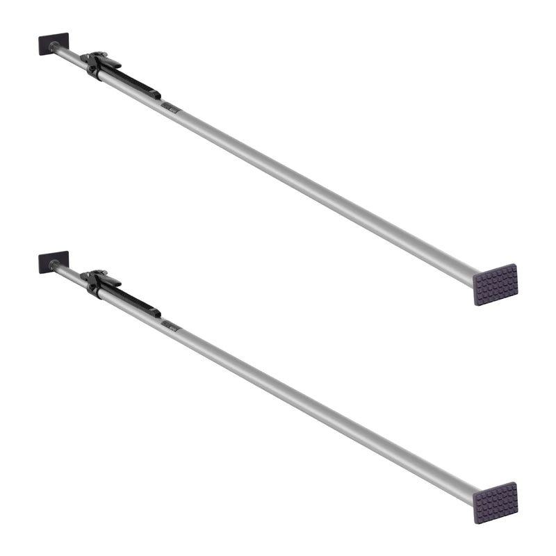 VEVOR kravas fiksācijas stienis, sprūdrata tipa kravas stienis ar regulējamu garumu 2261–2642 mm, izturīgs tērauda kravas stabilizators ar neslīdošiem uzgaļiem, kravas nostiprināšanai kravas auto kastēs, puspiekabēs un piekabēs (2 gab.)