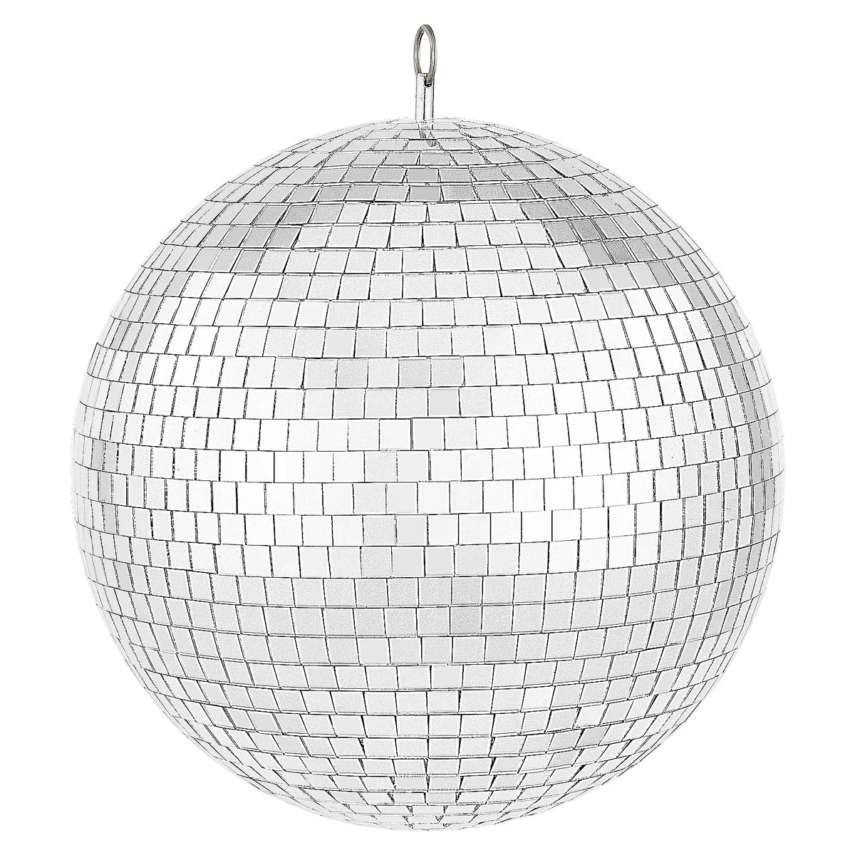 VEVOR spoguļdisco bumba 30 cm ar piekarināšanas gredzenu, spoguļvirsmas diskobumba ballīšu dekorācijām DJ klubiem, skatuvēm, kāzām, dzimšanas dienām, Ziemassvētkiem un Jaungada svinībām