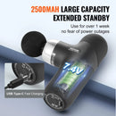 VEVOR mini masāžas ierīce dziļo audu masāžai, pārnēsājama perkusijas masāžas pistole sportistiem ar 4 ātrumiem un 2500 mAh akumulatoru, piemērota sāpju mazināšanai un muskuļu relaksācijai