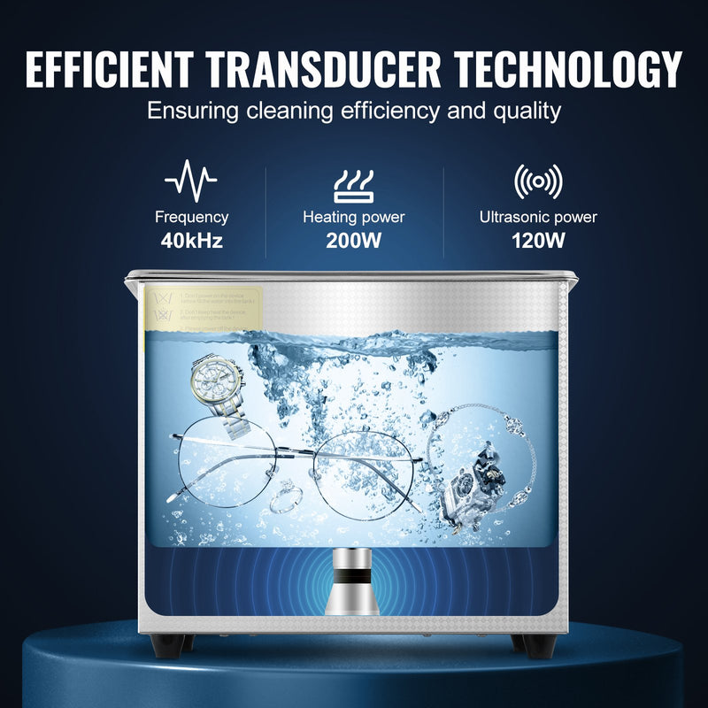 saadaval 10 päeva jooksul! VEVOR 3L roostevabast terasest ultrahelipuhasti koos digitaalse soojendaja ja taimeri, sobib ehete puhastamiseks, kaubanduslikuks ja koduseks kasutamiseks