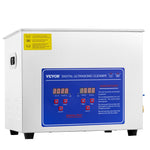 Ультразвуковой очиститель VEVOR 10 л, ультразвуковой очиститель из нержавеющей стали с цифровым нагревателем и таймером, подходит для ювелирного, коммерческого, личного и домашнего использования.