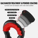 2 gab. D-veida skavu komplekts 19 mm ar 22,2 mm skrūvējamu tapu, 28,5 t lūzuma slodze