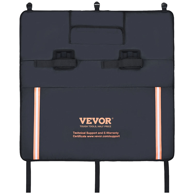 VEVOR velosipēdu aizsargpaliktnis kravas bortam, 840 mm, piemērots 2 kalnu velosipēdiem, ar atstarojošām joslām un instrumentu kabatām, universāls modelis maza izmēra pikapiem