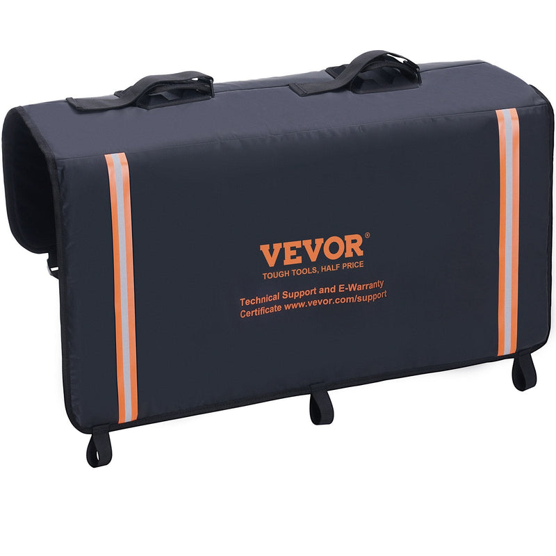 VEVOR velosipēdu aizsargpaliktnis kravas bortam, 840 mm, piemērots 2 kalnu velosipēdiem, ar atstarojošām joslām un instrumentu kabatām, universāls modelis maza izmēra pikapiem