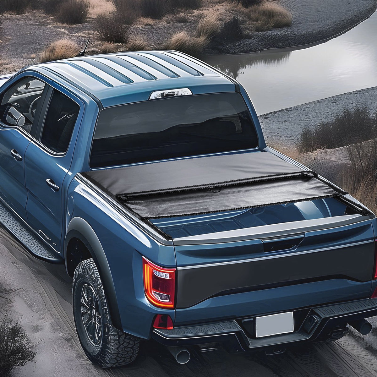 VEVOR kokkuklapitav kaubakasti kate Ford F-150 (2009-2024), 1,68 x 1,65 m kaubakasti jaoks, pehme PVC materjal, 100% juurdepääs kaubakastile