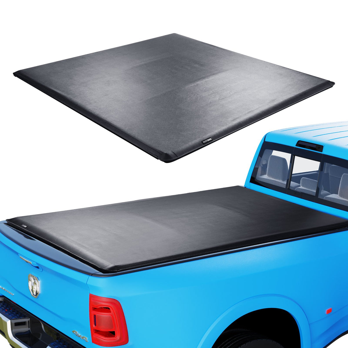 VEVOR kaubakasti kate, kokkupandav kaubakasti kate, sobib 2002-2018 Dodge Ram 1500, 2003-2024 2500 3500, 2019-2024 Classic, 195 x 168 cm kaubakasti jaoks, pehme PVC materjalist.