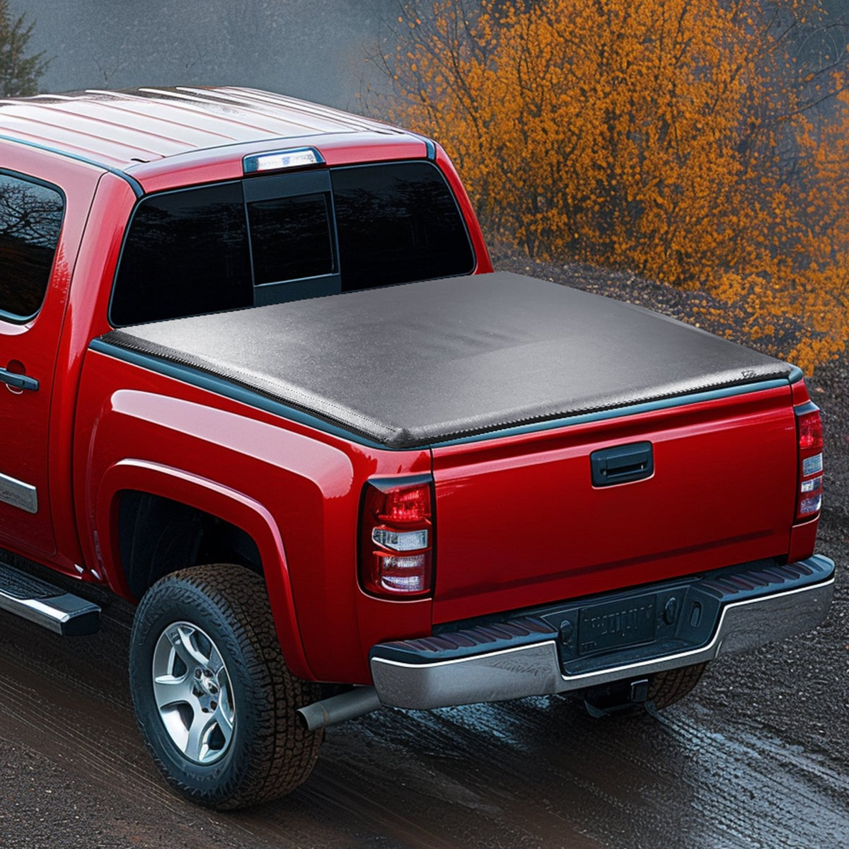 VEVOR pehme PVC pagasiruumi kate 1,62 × 1,60 m, Chevy Silverado/GMC Sierra 1500 (2019-2024, v.a. Classic) jaoks.