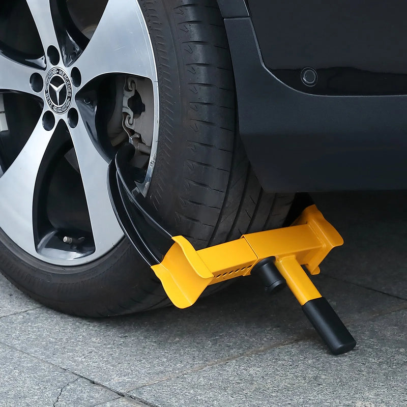 Riteņu pretzagļu skava, 2 gab., regulējama, tērauda, ar 6 atslēgām, piemērota ATV, SUV, automašīnām, kemperiem, golfa ratiem, laivām, motocikliem