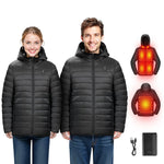 L_VEVOR vīriešu apsildāmā softshell jaka ar 7,4 V akumulatoru, viegls vēja necaurlaidīgs mētelis ar 6 apsildes zonām un 3 siltuma iestatījumiem pārgājieniem un āra darbiem, melna
