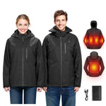 L_VEVOR apsildāmā jaka sievietēm ar 7,4 V akumulatoru, softshell elektriski apsildāma virsjaka, vējaizturīga un ūdensizturīga viegla virsjaka ar 5 apsildes zonām un 3 siltuma iestatījumiem, mazgājama veļasmašīnā