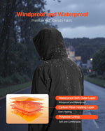 L_VEVOR apsildāmā jaka sievietēm ar 7,4 V akumulatoru, softshell elektriski apsildāma virsjaka, vējaizturīga un ūdensizturīga viegla virsjaka ar 5 apsildes zonām un 3 siltuma iestatījumiem, mazgājama veļasmašīnā
