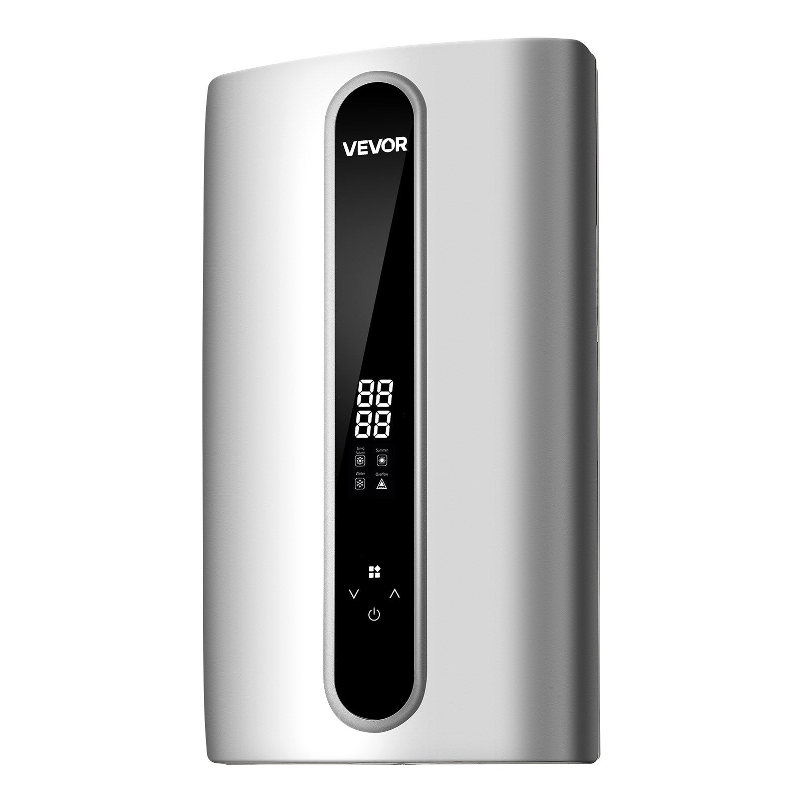 VEVOR elektriskais caurplūdes ūdens sildītājs 24 kW, 3 fāzes, regulējama jauda 18/21/24 kW, LED skārienvadība, temperatūra 30–55 °C
