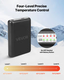 L_VEVOR apsildāmās zeķes ar 5000 mAh akumulatoru, uzlādējamas, ar 4 apsildes līmeņiem un lietotnes vadību; piemērotas sievietēm un vīriešiem medībām, izjādēm, kempingam un pārgājieniem