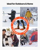 M_VEVOR apsildāmās zeķes ar 5000 mAh akumulatoru, uzlādējamas, ar 4 apsildes līmeņiem un lietotnes vadību; piemērotas sievietēm un vīriešiem medībām, izjādēm, kempingam un pārgājieniem