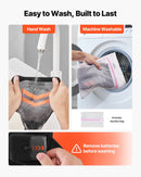 XL_VEVOR apsildāmās zeķes, XL izmērs, ar 5000 mAh uzlādējamu akumulatoru, 4 apsildes līmeņiem un lietotnes vadību; piemērotas sievietēm un vīriešiem medībām, izjādēm, kempingam un pārgājieniem