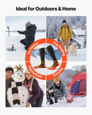 Viena izmēra_VEVOR apsildāmās zeķes ar 5000 mAh akumulatoru, uzlādējamas, ar 4 apsildes līmeņiem un lietotnes vadību; piemērotas sievietēm un vīriešiem medībām, izjādēm, kempingam un pārgājieniem