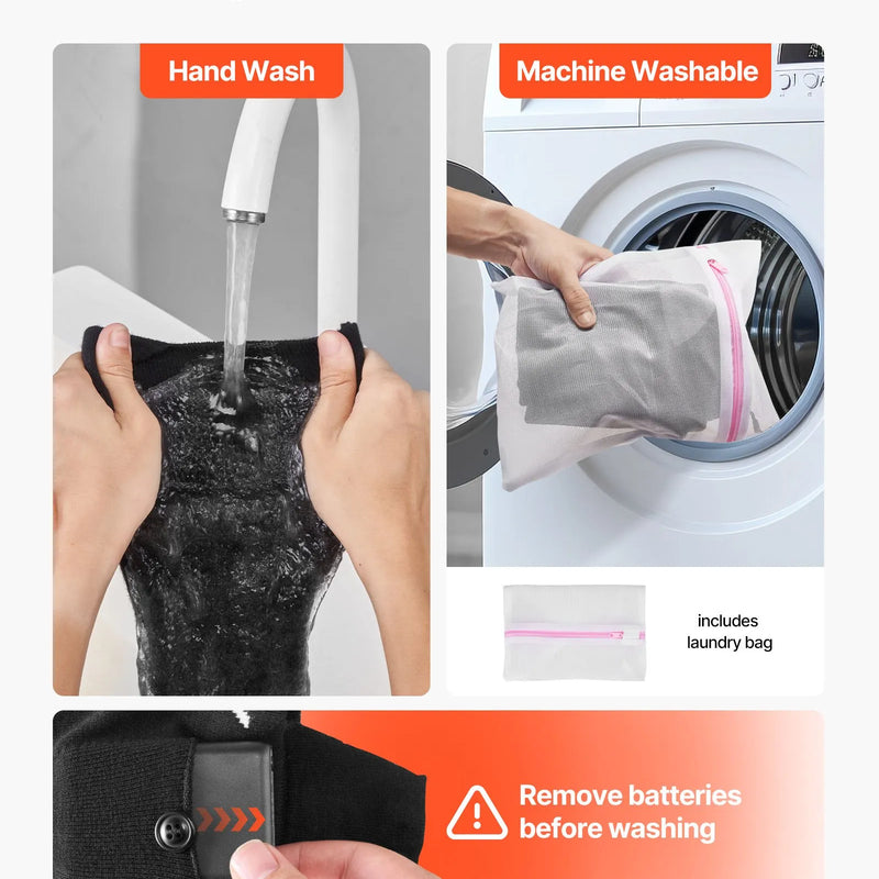 Viena izmēra_VEVOR apsildāmās zeķes ar 5000 mAh akumulatoru, uzlādējamas, ar 4 apsildes līmeņiem un lietotnes vadību; piemērotas sievietēm un vīriešiem medībām, izjādēm, kempingam un pārgājieniem