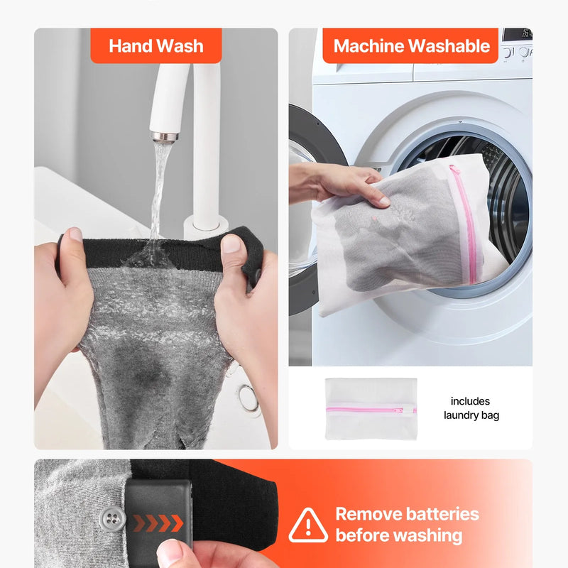 Viena izmēra_VEVOR apsildāmās zeķes ar 5000 mAh akumulatoru, uzlādējamas, ar 4 apsildes līmeņiem un lietotnes vadību; piemērotas sievietēm un vīriešiem medībām, izjādēm, kempingam un pārgājieniem