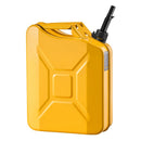 VEVOR metāla degvielas kanna, 20 l degvielas kanna ar uzgali un ergonomisku rokturi, maksimālais plūsmas ātrums 6 l/min, hermētiska un korozijizturīga metāla kanna automašīnām, motocikliem, ATV un UTV, dzeltena