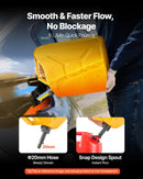 VEVOR metāla degvielas kanna, 20 l degvielas kanna ar uzgali un ergonomisku rokturi, maksimālais plūsmas ātrums 6 l/min, hermētiska un korozijizturīga metāla kanna automašīnām, motocikliem, ATV un UTV, dzeltena