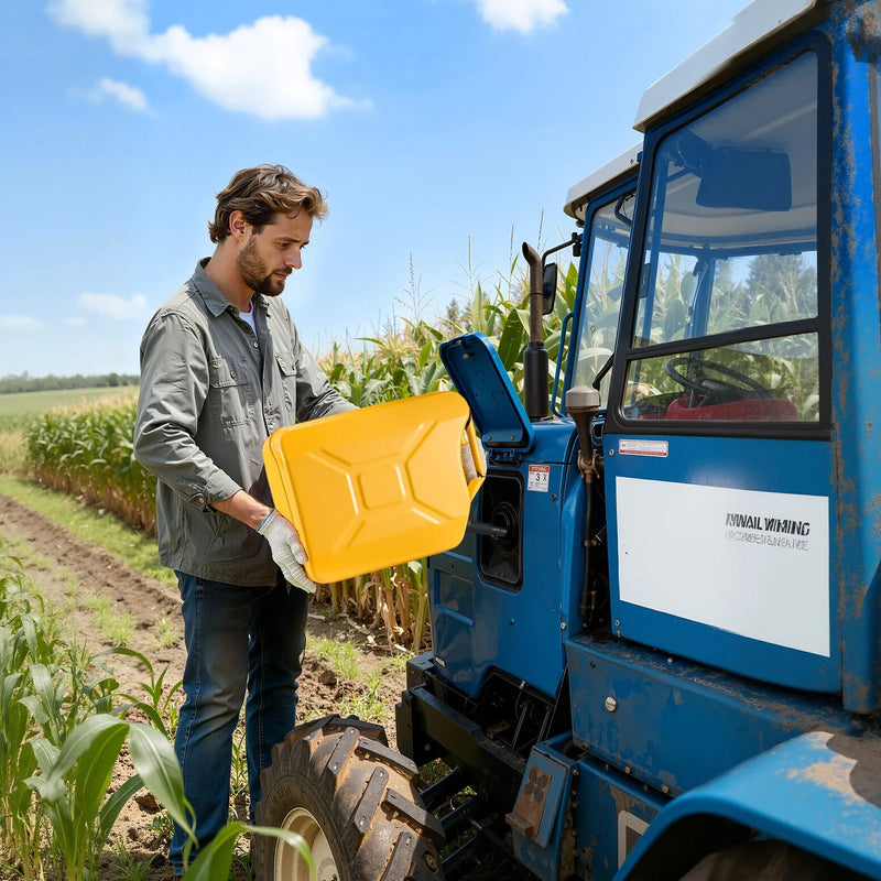 VEVOR metāla degvielas kanna, 20 l degvielas kanna ar uzgali un ergonomisku rokturi, maksimālais plūsmas ātrums 6 l/min, hermētiska un korozijizturīga metāla kanna automašīnām, motocikliem, ATV un UTV, dzeltena