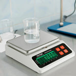Rūpnieciskie svari, digitālie 10 kg x 0,1 g, ar LED ekrānu, vienībās g/kg/lb/oz/ct, detaļu, monētu, inventāra, virtuves un juvelierizstrādājumu svēršanai
