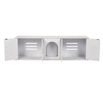 VEVOR Cat Litter Box Enclosure Wooden Litter Box Furniture Hidden 147.1 cm White