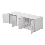 VEVOR Cat Litter Box Enclosure Wooden Litter Box Furniture Hidden 147.1 cm White