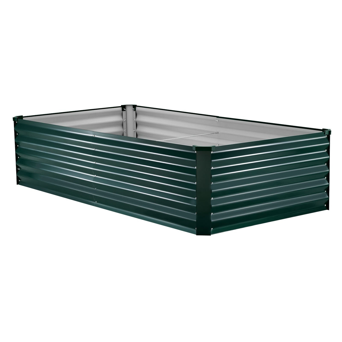 VEVOR Galvanized Raised Garden Bed 2030 × 1020 × 460 mm, rectangular metal planter for outdoor use, rust-resistant aluminum-zinc raised garden bed with handles, for growing flowers and vegetables, dark green