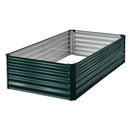 VEVOR cinkota paaugstinātā dārza dobe 2030 × 1020 × 460 mm, taisnstūra metāla stādīšanas kaste āra lietošanai, rūsas izturīga alu-cinka paaugstinātā dobe ar cimdiem, ziedu un dārzeņu audzēšanai, tumši zaļa