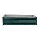 VEVOR cinkota paaugstinātā dārza dobe 2030 × 1020 × 460 mm, taisnstūra metāla stādīšanas kaste āra lietošanai, rūsas izturīga alu-cinka paaugstinātā dobe ar cimdiem, ziedu un dārzeņu audzēšanai, tumši zaļa