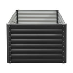 VEVOR metāla paaugstinātā dārza dobe 1,8 × 0,9 × 0,4 m, cinkota āra stādīšanas kaste ar atvērtu apakšu, liela stādīšanas dobe dārzeņu, ziedu, garšaugu un sukulentu audzēšanai, tumši pelēka