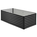 VEVOR Metāla paaugstinātā dārza dobe 1,8 × 0,9 × 0,6 m, āra cinkota stādīšanas kaste ar atvērtu pamatni, liela paaugstinātā dobe dārzeņu, ziedu, garšaugu un sukulentu audzēšanai, tumši pelēka
