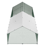 VEVOR metāla vistu aploks, 3 × 8 × 2 m, liels ieejams putnu voljērs ar pārsegu, arkas tipa jumts, drošības slēdzene, āra būris vistām, pīlēm un trušiem pagalmam vai saimniecībai