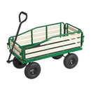VEVOR bērnu velkamie ratiņi 101 cm ar salokāmu koka bortu un rokturi, kravnesība līdz 250 kg, 25,4 cm bezceļu riepas, universāls ratiņš dārzam un pludmalei, piemērots kā dāvana bērniem