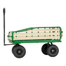 VEVOR bērnu velkamie ratiņi 101 cm ar salokāmu koka bortu un rokturi, kravnesība līdz 250 kg, 25,4 cm bezceļu riepas, universāls ratiņš dārzam un pludmalei, piemērots kā dāvana bērniem