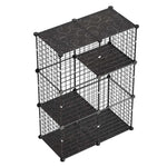 VEVOR 3 līmeņu kaķu būris, 71,1 × 35,5 × 104,1 cm, melns
