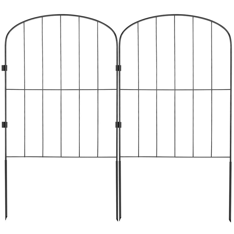 Dārza metāla žogs dzīvnieku barjerai 731,5 × 396,2 cm ar 5,1 cm mietiņu atstarpi, 10 gab. komplekts