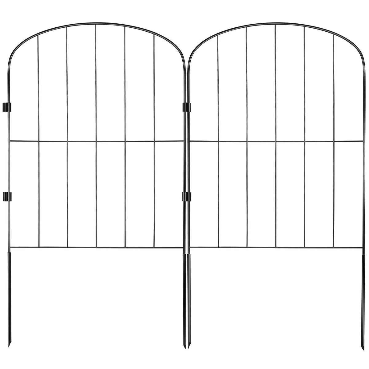 Dārza metāla žogs dzīvnieku barjerai 731,5 × 396,2 cm ar 5,1 cm mietiņu atstarpi, 10 gab. komplekts